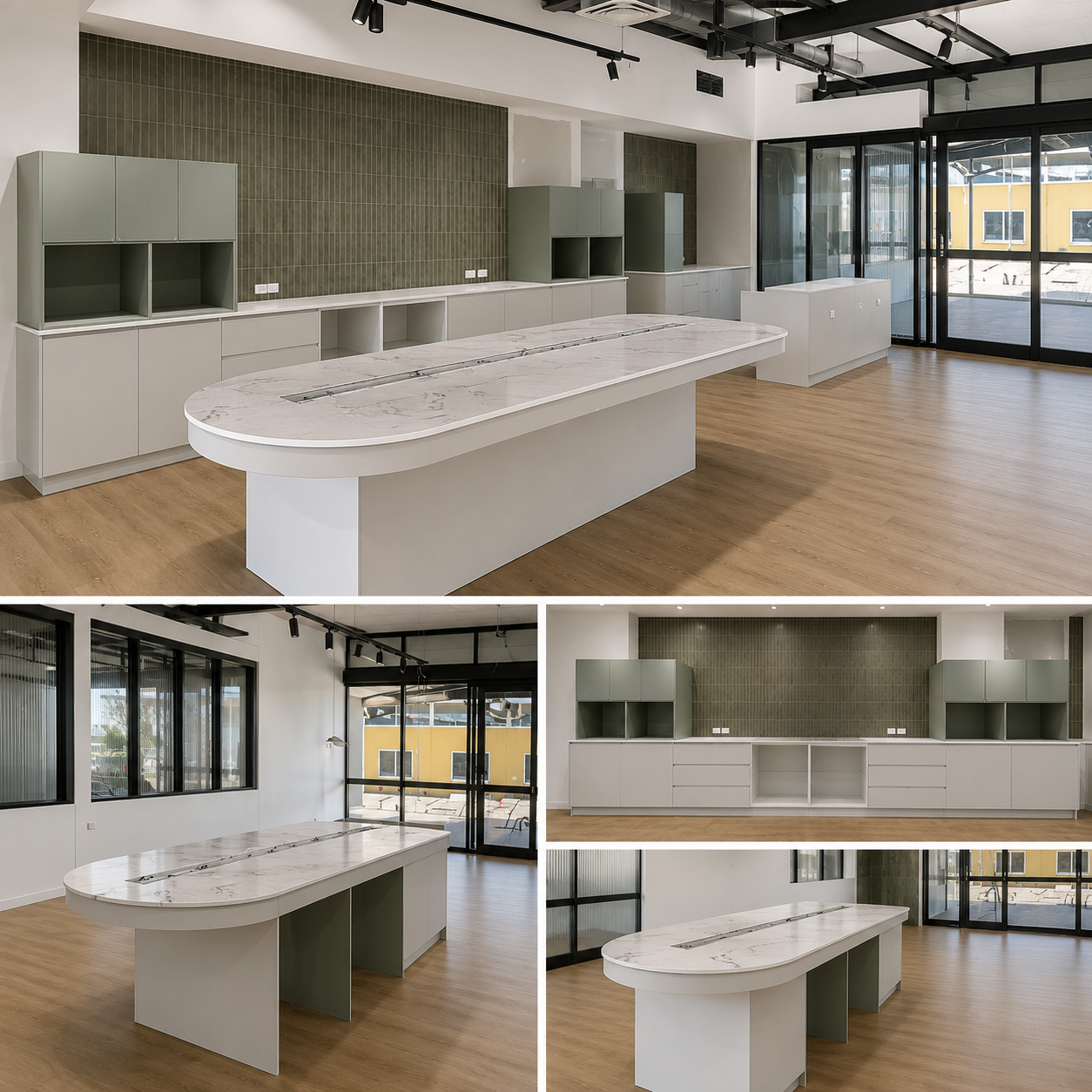 modern island bench with evostone tops sleek industrial design