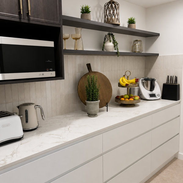 Kootingal Tamworth Kitchens - New Tops and Splashback contemporary kitchen with minimalist style