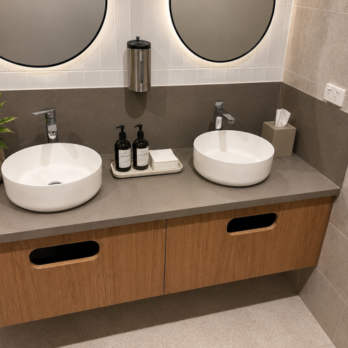contemporary minimalist bathroom vanity