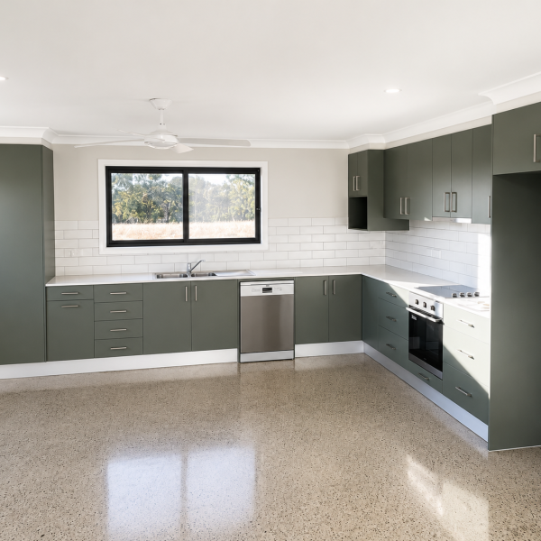 Anderson St Kitchens green kitchen