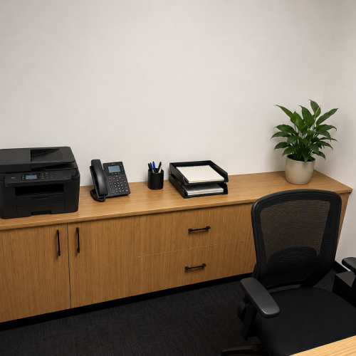 minimalist modern office nook