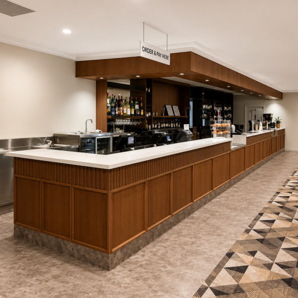 Anderson St Kitchens modern bar interior with clean design