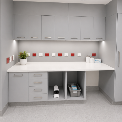 Gunnedah Hospital modern clinical workstation with clean design