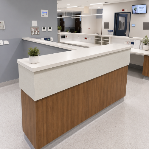 Gunnedah Hospital modern hospital reception with minimalist design