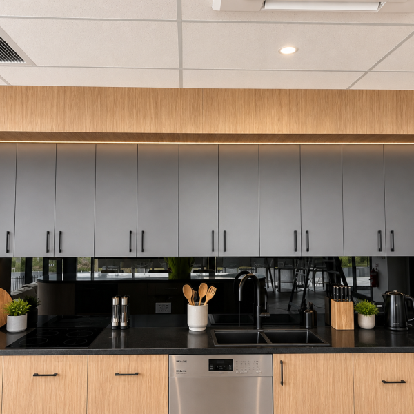Anderson St Kitchens modern minimalist kitchen with wood accents
